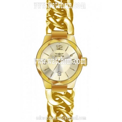 Invicta Angel Champagne Dial Gold-plated Ladies Watch 15407