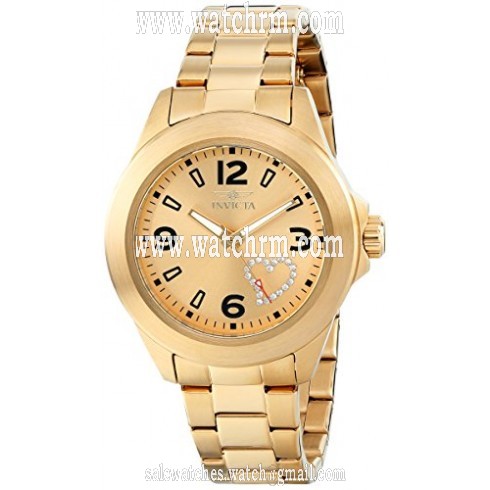 Invicta Angel Champagne Dial Gold-plated Ladies Watch 17933