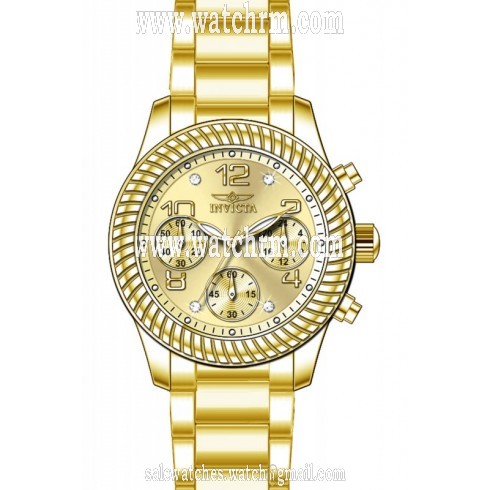 Invicta Angel Chronograph Champagne Dial Yellow Gold-plated Ladies Watch 20266