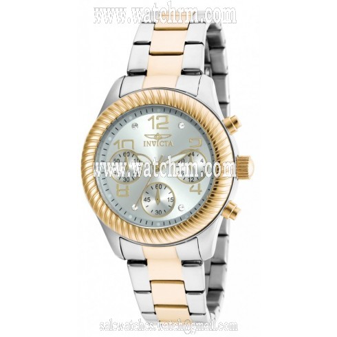 Invicta Angel Chronograph Silver Dial Two-tone Ladies Watch 20268