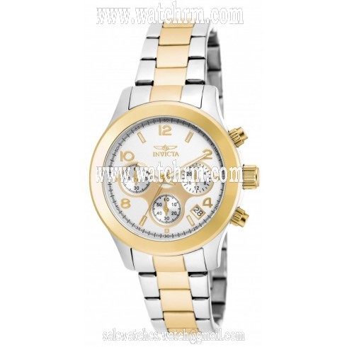 Invicta Angel Chronograph Silver Dial Two-tone Men's Watch 19219