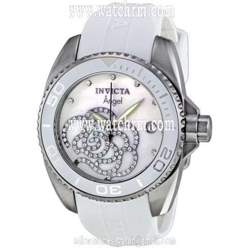 Invicta Angel Crystal Accent Flower Ladies Watch 0486