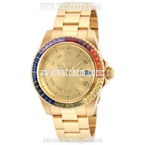 Invicta Angel Gold Dial Gold-plated Ladies Watch 20022