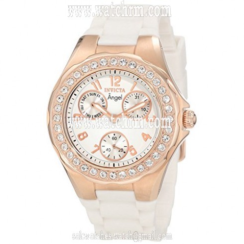 Invicta Angel Jellyfish Multi-Function White Dial White Silicone Ladies Watch 1646