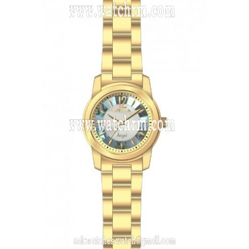 Invicta Angel Mother Of Pearl Dial Gold Ion-Plated Stainless Steel Ladies Watch 12630