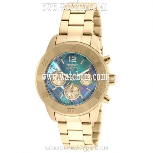 Invicta Angel Mother of Pearl Dial Gold-tone Stainless Steel Ladies Watch 21612