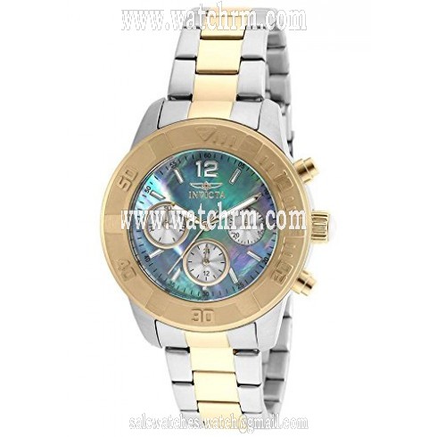 Invicta Angel Mother of Pearl Dial Ladies Two-tone Stainless Steel Watch 21613