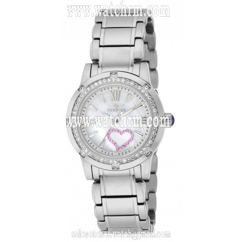 Invicta Angel Mother of Pearl Dial Stainless Steel Ladies Watch 18604