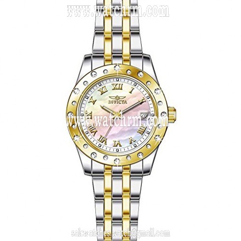 Invicta Angel Mother of Pearl Dial Two-tone Ladies Watch 17489
