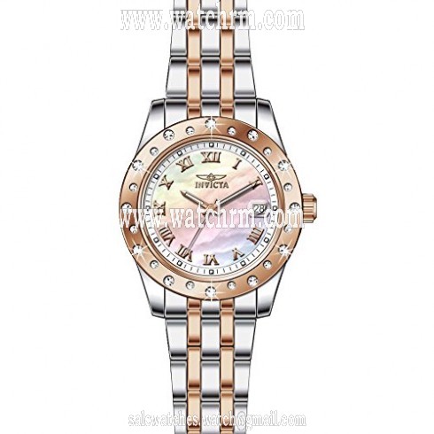 Invicta Angel Mother of Pearl Dial Two-tone Ladies Watch 17490