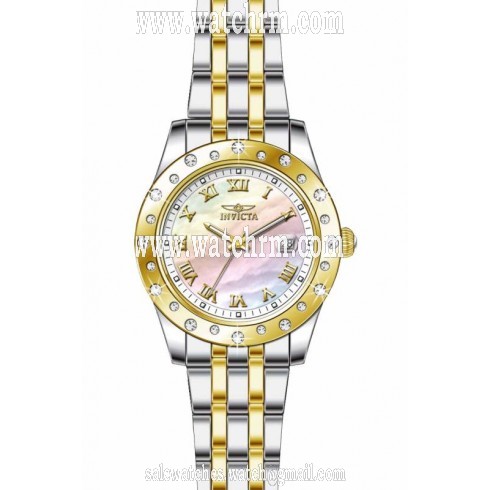 Invicta Angel Mother of Pearl Dial Two-tone Ladies Watch 18981