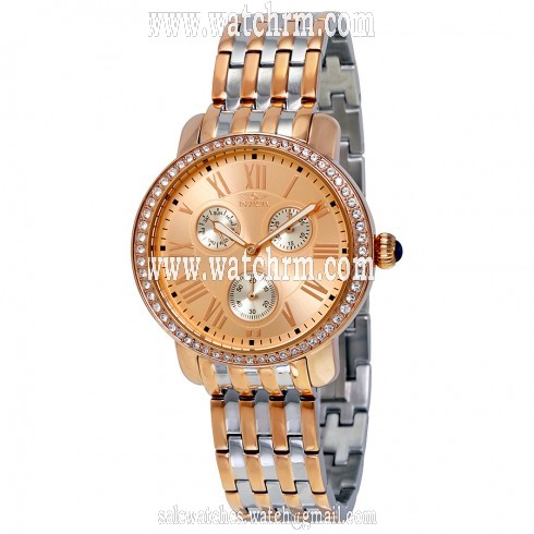 Invicta Angel Multi-Function Rose Dial Two-tone Ladies Watch 21413