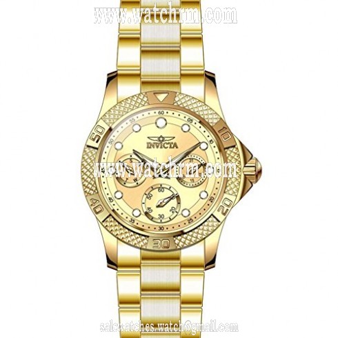 Invicta Angel Multi-Function Gold Dial Gold-tone Ladies Watch 21766