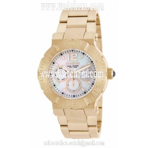Invicta Angel Multi-Function Mother of Pearl Dial Gold-plated Ladies Watch14752
