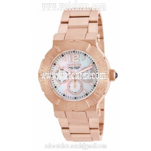 Invicta Angel Multi-Function Mother of Pearl Dial Rose Gold-plated Ladies Watch 14755