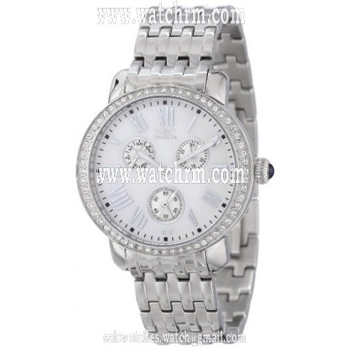 Invicta Angel Multi-Function Mother of Pearl Dial Stainless Steel Ladies Watch 15002