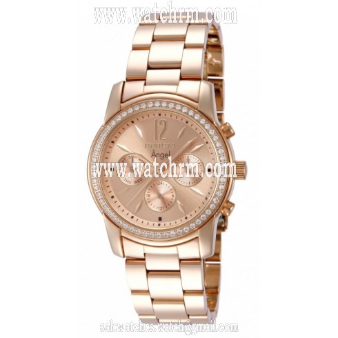 Invicta Angel Multi-Function Rose Dial Rose Gold-plated Ladies Watch 11774