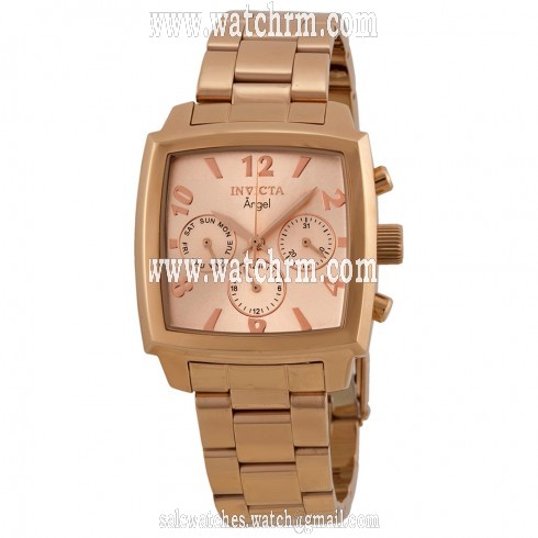 Invicta Angel Multi-function Rose Dial Rose Gold-tone Ladies Watch 12102
