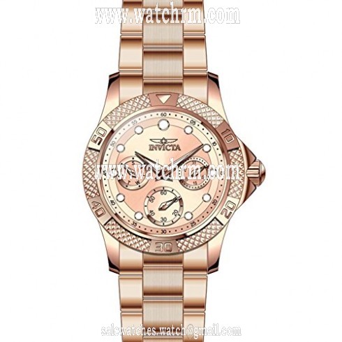 Invicta Angel Multi-Function Rose Dial Rose Gold-tone Ladies Watch 21765