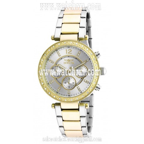Invicta Angel Multi-Function Silver Dial Two-tone Ladies Watch 20470