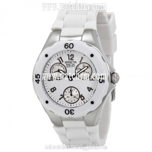 Invicta Angel Multi-Function White Dial White Silicone Ladies Watch 18786