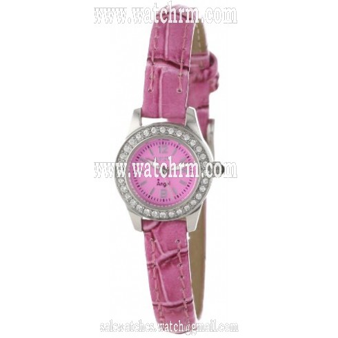 Invicta Angel Pink Dial Pink Synthetic Leather Ladies Watch 13661