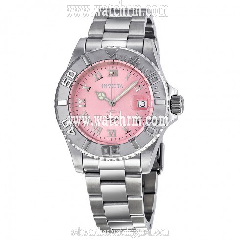 Invicta Angel Pink Dial Stainless Steel Ladies Watch 14360