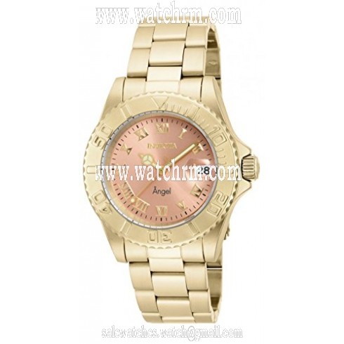 Invicta Angel Pink Dial Yellow Gold-plated Ladies Watch 16850