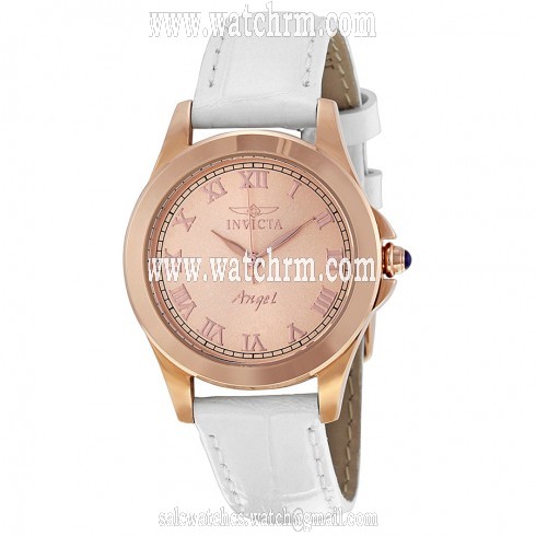 Invicta Angel Rose Dial Interchangeable Leather Ladies Watch 14806