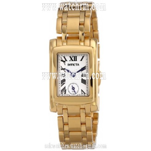 Invicta Angel Silver Dial 18kt Gold Ion-plated Ladies Watch 15624