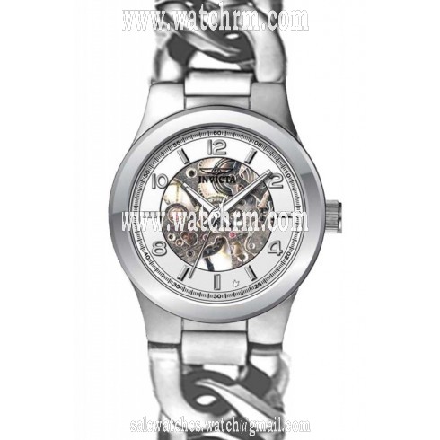 Invicta Angel Silver Skeleton Dial Stainless Steel Twist Ladies Watch 17250