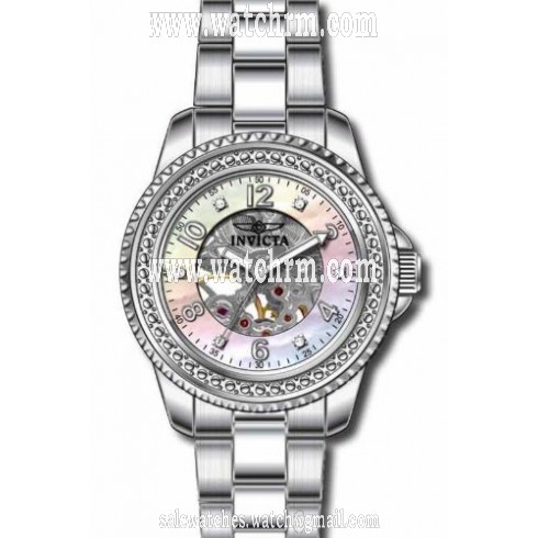 Invicta Angel Skeletal Dial Stainless Steel Ladies Watch 16701