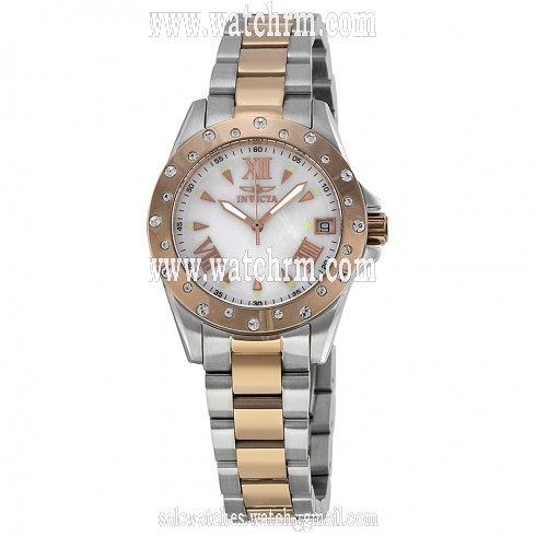 Invicta Angel Two-Tone Swarovski Crystal Accented Ladies Watch 12856