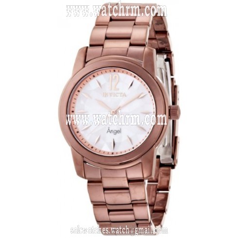 Invicta Angel White Dial Rose Gold Ion-plated Ladies Watch 12625