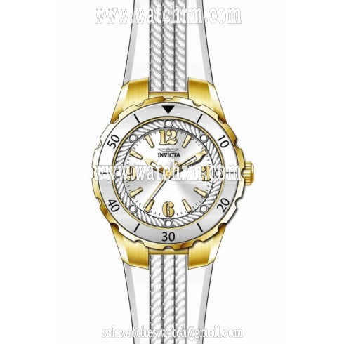 Invicta Angel White Dial White Polyurethane Ladies Watch 17484 17484