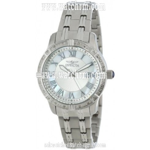 Invicta Angel White Oyster Dial Stainless Steel Ladies Watch 14993