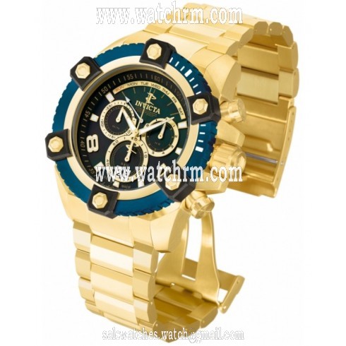 Invicta Arsenal Chronograph Black Dial Gold-tone PVD Men's Watch 80186