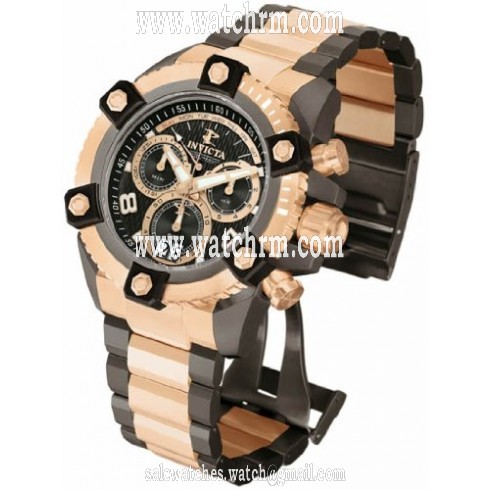 Invicta Arsenal Chronograph Black Dial Two-Tone Stainless Steel Men's Watch 12987