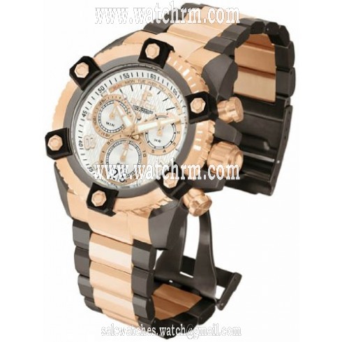 Invicta Arsenal Chronograph Silver Dial Two-Tone Stainless Steel Men's Watch 12986