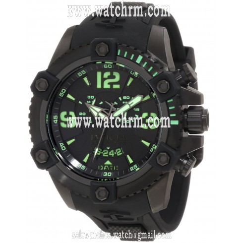 Invicta Arsenal Reserve Chronograph Black Dial Black Rubber Men's Watch 11176