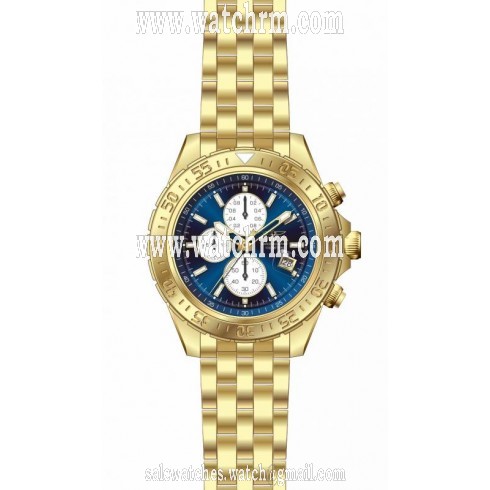 Invicta Aviator Chronograph Blue Dial Gold-plated Men's Watch 18855