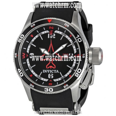 Invicta Aviator Flight Collection Black Dial Stainless Steel GMT Men's Watch 1760