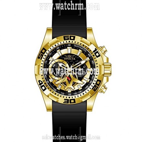 Invicta Aviator Multi-Function Black Carbon Fiber Dial Black Polyurethane Men's Watch 21738