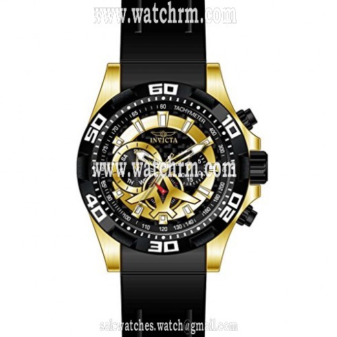 Invicta Aviator Multi-Function Black Carbon Fiber Dial Black Polyurethane Men's Watch 21739