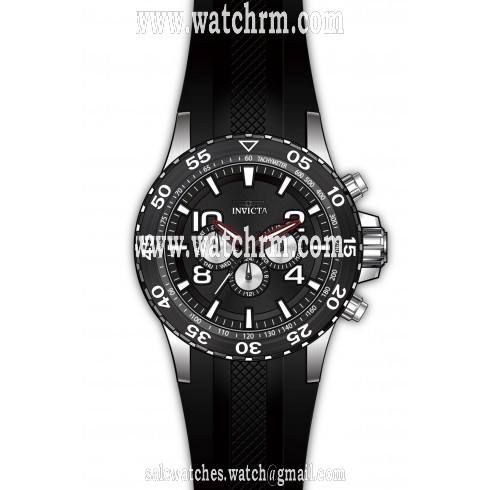 Invicta Aviator Multi-Function Black Dial Black Polyurethane Men's Watch 20375