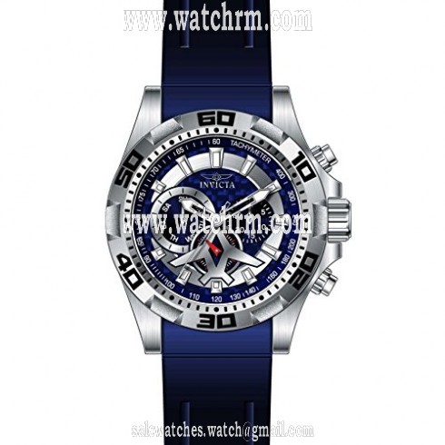 Invicta Aviator Multi-Function Blue Carbon Fiber Dial Blue Polyurethane Men's Watch 21736