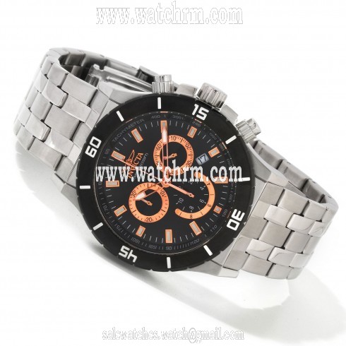 Invicta Black Dial Stainless Steel Chronograph Men's Watch 0389