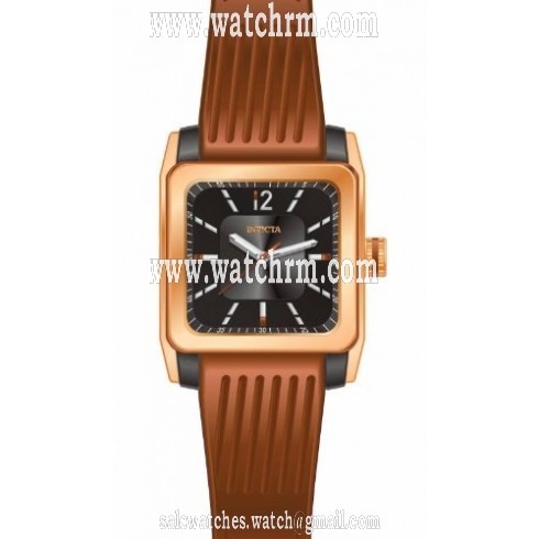 Invicta Blu Black Dial Brown Silicone Men's Watch 16550
