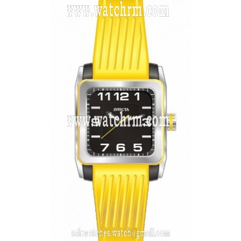 Invicta Blu Black Dial Yellow Silicone Men's Watch 16442