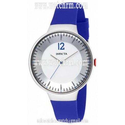 Invicta BLU Silver Dial Blue Silicone Men's Watch 16071